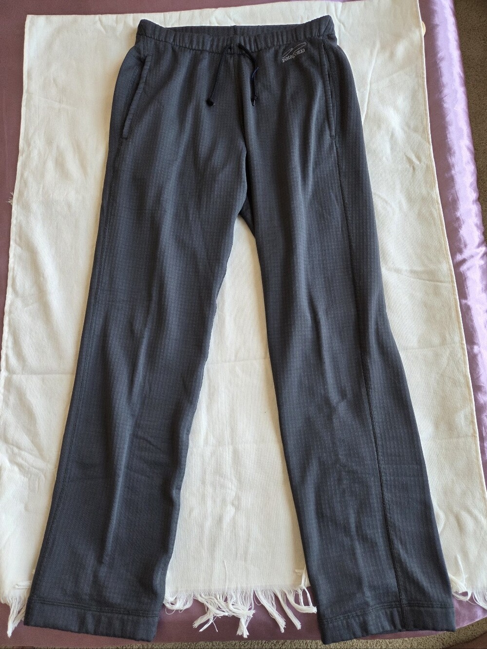 Patagonia Men's R1 Polartec Power Grid Fleece Pants Dark Charcoal Grey Size S